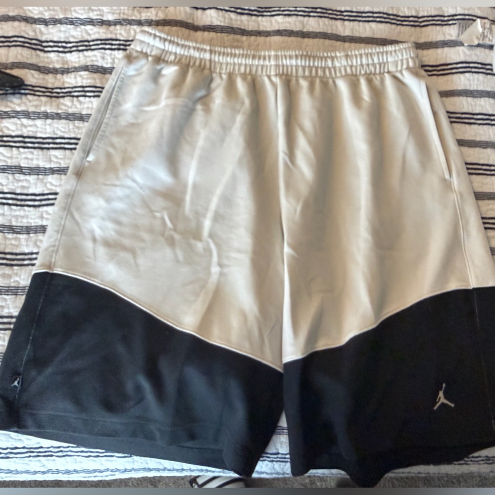 Jordan White and Black Athletic Shorts